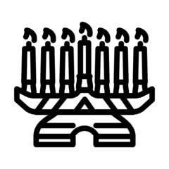 kwanzaa holiday line icon vector. kwanzaa holiday sign. isolated contour symbol black illustration