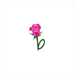 letter b logo vector flower template