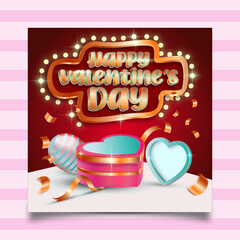 template of valentine's day celebration. vector template