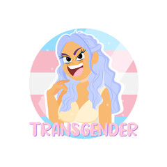 Isolated happy transgender person Vector illustration design
