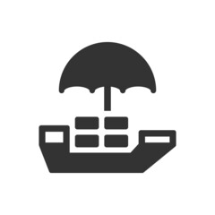 Cargo Ship Insurance Icon