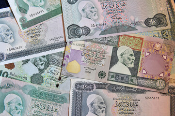 dinero de Libia de la epoca de Gadafi