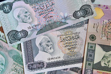 dinero de Libia de la epoca de Gadafi