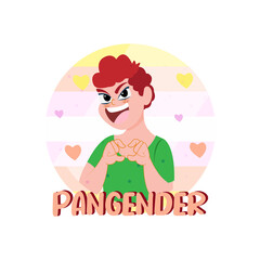 Isolated happy pangender person Vector illustration desing