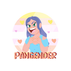 Isolated happy pangender person Vector illustration desing