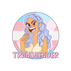 Isolated happy transgender person Vector illustration design