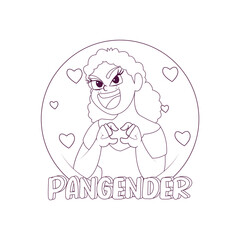 Isolated happy pangender person Vector illustration desing