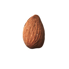  Single almond isolated over white background