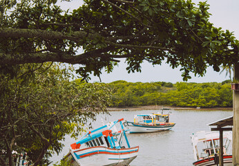 Barcos atracados 
Praia Barra Nova - Espírito Santo