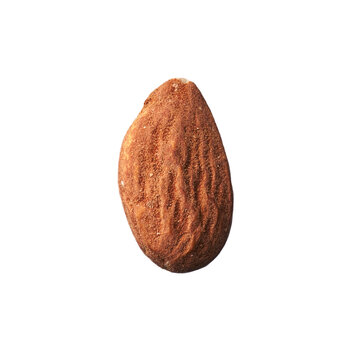  Single almond isolated over white background