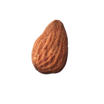  Single almond isolated over white background
