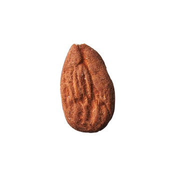  Single almond isolated over white background