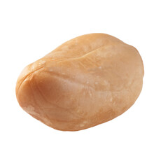  Single peeled peanut isolated on a white background