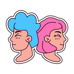 Isolated woman love gender human illustration vector