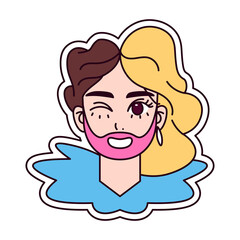 Isolated trans love gender human illustration vector