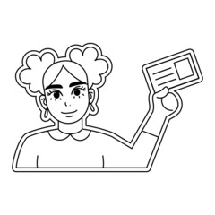 Isolated woman draw love gender human illustration vector