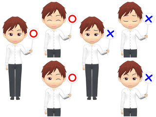 [OK NG B] Man shirts Medium hair front