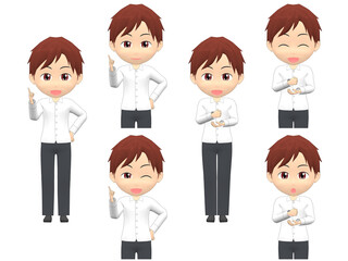 [Inspiration A] Man shirts Medium hair front