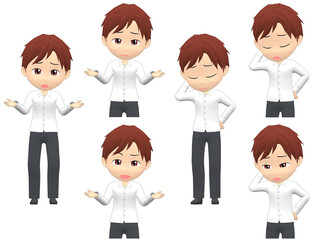 [Trouble A] Man shirts Medium hair front