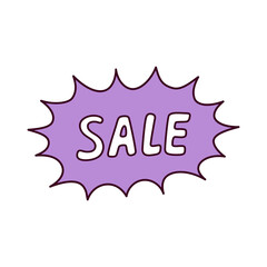 Isolated sale discount shop promo vector illustration