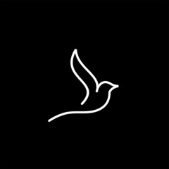bird Logo design element Vector Image , line bird logo