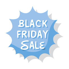 Isolated black friday discount shop promo vector illustration