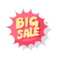 Isolated big sale discount shop promo vector illustration