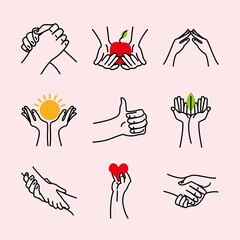 donation, charity and volunteer