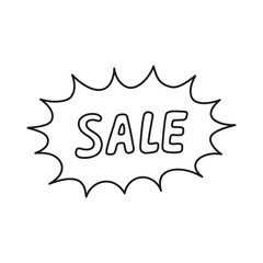 Isolated sale draw discount shop promo vector illustration