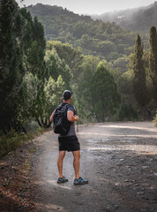 hiking in the mountains