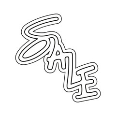 Isolated sale draw discount shop promo vector illustration