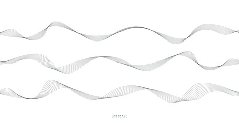 Abstract wavy stripes background. Wave line art, Curved smooth design. Vector illustration EPS 10.
