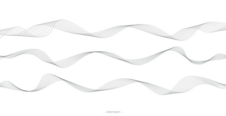 Abstract wavy stripes background. Wave line art, Curved smooth design. Vector illustration EPS 10.