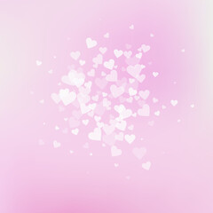 White heart love confettis. Valentine's day explos