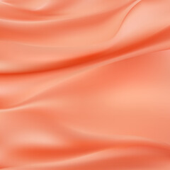 Color Satin Silky Cloth Fabric Textile Drape with Crease Wavy Folds background.With soft waves and,waving in the wind Texture of crumpled paper. object Vector,illustration. eps 10
