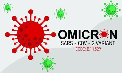 Omicron Virus Variant Design Vector