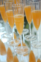 glasses of champagne and orange