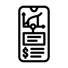 online passive income line icon vector. online passive income sign. isolated contour symbol black illustration