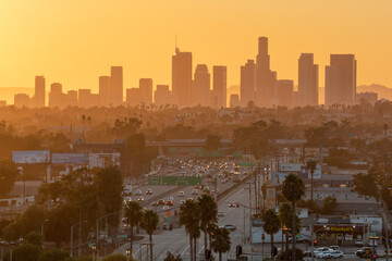 Los Angeles Golden Hour Skyline