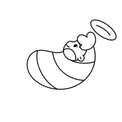Isolated jesus christ Belen draw manger jesus christmas vector illustration