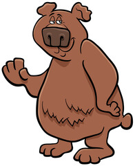 cartoon brown bear comic animal character