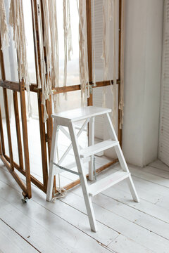 step ladder three steps. home staircase for household needs