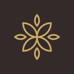 Leaf ornament logo icon abstract design vector