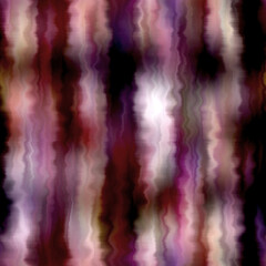 Bleed vertical stripe summer tie dye batik beach wear pattern. Seamless variegated gradient space dyed shibori effect. Washed out painterly trendy fashion print background. 