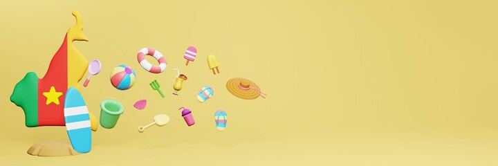 Obraz premium 3d rendering of summer holidays in Cameroon