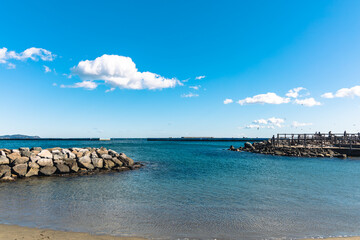 Beautiful blue sea view