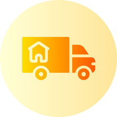 moving truck gradient icon