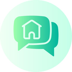 Real estate gradient icon