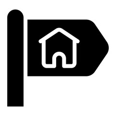 rent house glyph icon