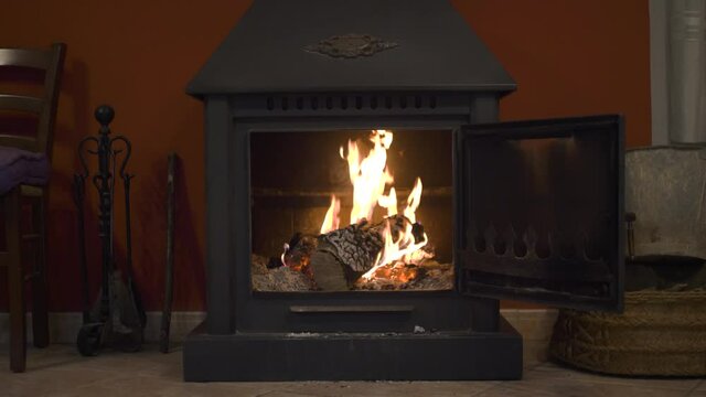 Cozy Fireplace. 4K